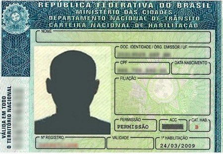 Preço de Carteira Nacional de Habilitação em 2012