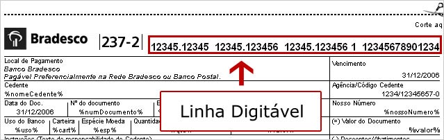 Linha Digitável Bradesco - ATUALIZADOR DE BOLETOS